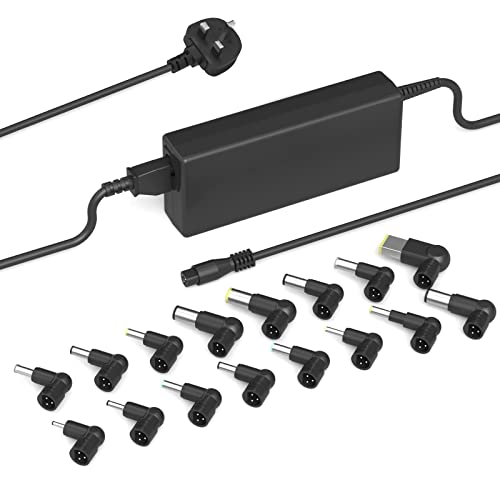 90W Universal Laptop Charger for HP Dell Lenovo Acer Sony Fujitsu Gateway ASUS Samsung Toshiba Chromebook ETL Certification 15V 16V 19V 19.5V 20V Power Cord 16 Connectors, Support 90W 65W 45W 33W