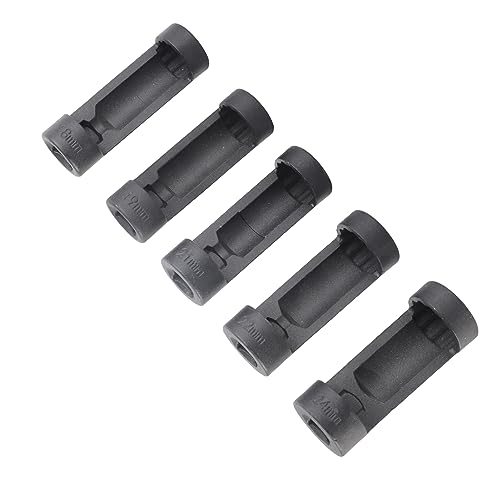 Chrees Juego de Vasos para Tuercas de Puntal, 5 Piezas de 1/2 Pulgada de Accionamiento 18 19 21 22 24 Mm, Dados para Puntal de Suspensión de Acero Al Cromo Vanadio para Herramientas de