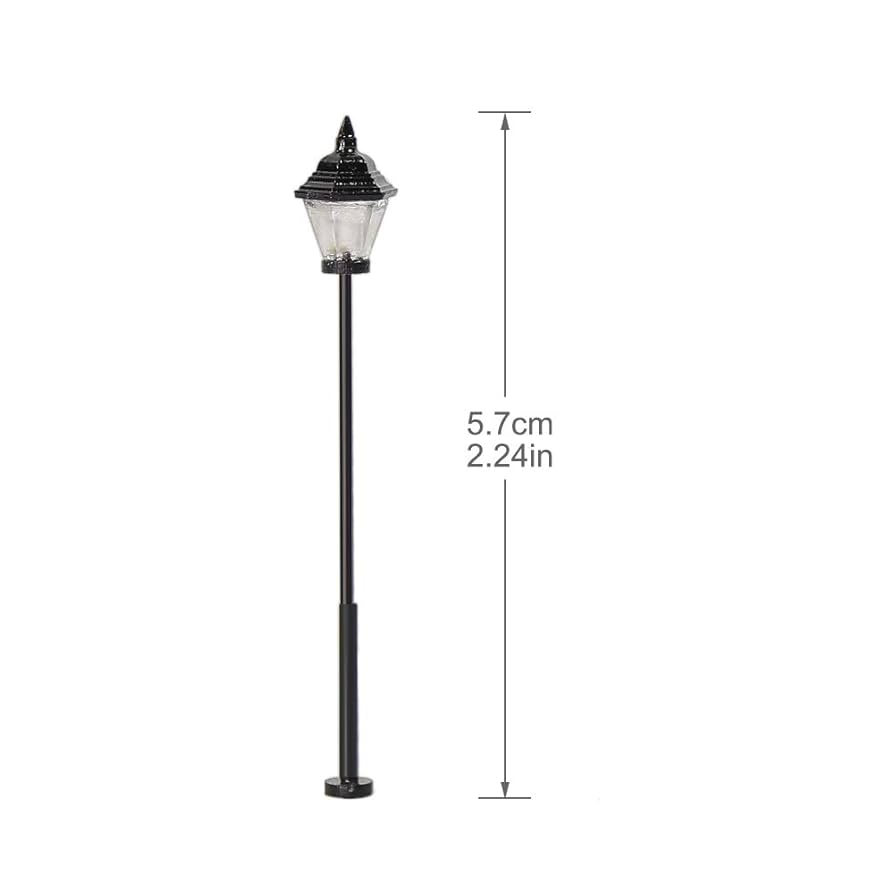 LYM07 10 Pcs Model Railway Led Lamppost Lamps Street Lgihts HO Scale 5cm 12V New - Online Marketplace