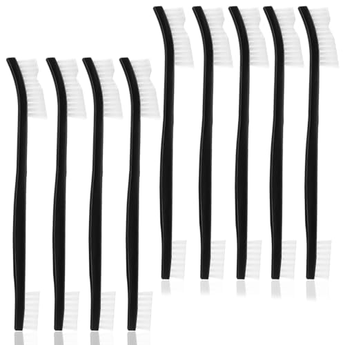Image of 9Pcs Nylon Cleaning Brush Multifunctional Double-Ended Brushes for Cleaning Sturdy Durable Nylons Clean Rod Universal Double-Ended Nylon Scrubber Clean Brush for Small Spaces Jewelry Shoes Washing