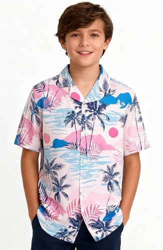 Image of Cromoncent Matching Hawaiian Outfits for Family, Dad and Son Matching Luau Beach Tropical Shirts Mommy Daughter Tropical Sets