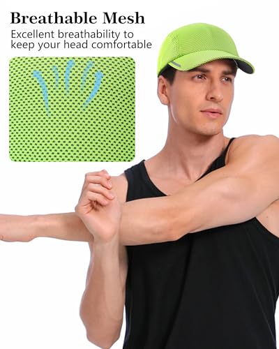 Image of GADIEMKENSD Running Hat Performance Mesh Hat, Excellent Ventilation, Lightweight, Reflective Design, Anti-Glare