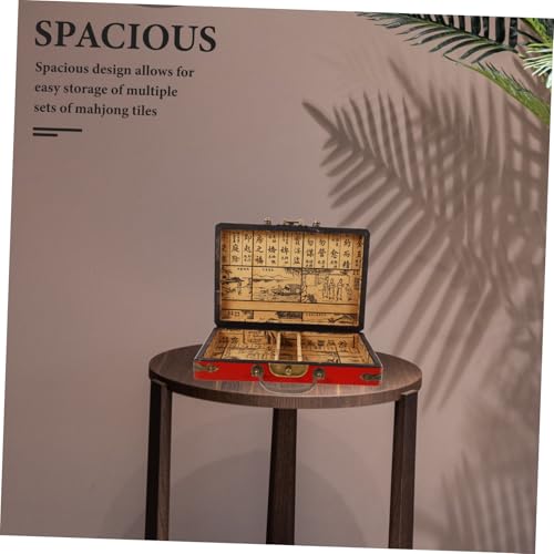 Boîte de rangement pour mahjong élégante : finitions vintage de qualité