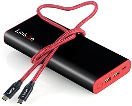 LinkOn 136W Power Bank 26800mAh 100W USB-C PD3.0 PPS and Two 18W USB-A QC3.0 Ports for MacBook Air Pro Dell HP Microsoft Surface Lenovo Chromebook ASUS Acer External Battery Extension Laptop Notebook