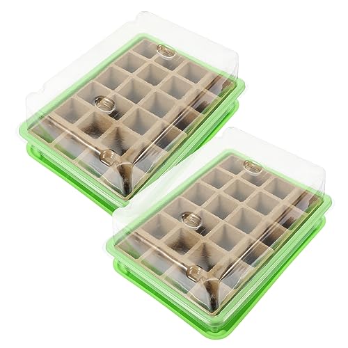 DIKACA 2 Juegos Caja de plántulas Equipo platillo para Plantas de Exterior Placas Petri bandejas semilleros Bandeja de germinacion de Plantas iniciador de Crecimiento de Plantas AbS
