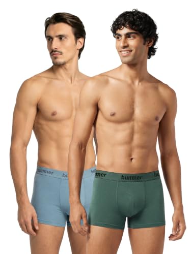 Image of Bummer Men's Premium Cotton Underwear | Fine Combed Cotton with Elastane for Stretch | Ultra Breathable Innerwear | Soft Fabric & No-Roll Waistband | Printed Trunks & Inner Combo for Men