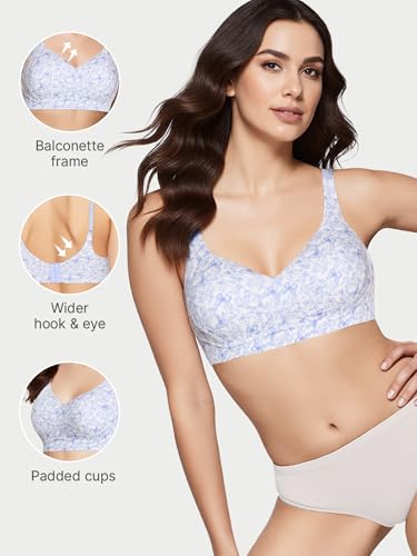 Image of Enamor Bamboo Cotton A077, Side Support, Everyday Women's T-Shirt Bra - 3X Softer, 4X More Absorbent, Antimicrobial, Padded, Wirefree, Full Coverage