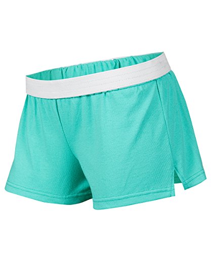 Soffe Junior's Low Rise Authentic Cheer Short, Bright Turq, Medium