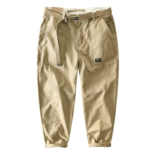 Pantalon de travail homme cargo blanc à taille élastique