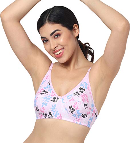 Image of StyFun Cotton Bra Non-Padded Non-Wired Bra Floral Print Bra for Women Combo Pack Girls Everyday Bra, Multicolor Cup B See Main Image to Check How Many Sets You Will Get