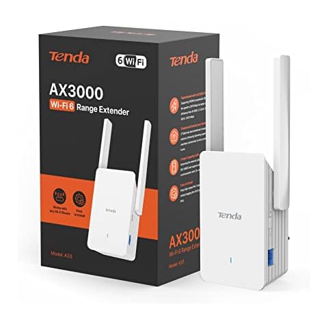 Tenda A33 WiFi 6 Repeater WLAN Verstärker , 2*5dBi Antennen, Gigabit-Port, AP-Modus Cover