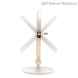 YEAKE Magnifying Makeup Vanity Mirror,ABS Plastic Double Sided 3X Magnification 360Swivel Beauty Make Up Mirror Cosmetic Table Desk Mirror 8 Oval