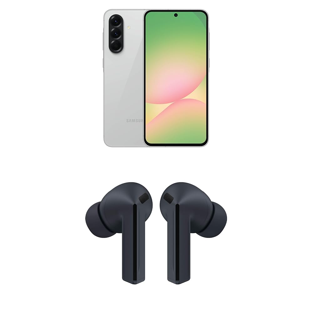 Samsung Galaxy A56 256GB, 5G Unlocked Android Smartphone, Awesome LightGray w/ Galaxy Buds 3 FE True Wireless Bluetooth Earbuds, Black