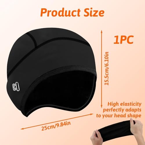 Fahrrad Mütze Winter - Wintermütze Warme & Winddichte Unterziehmütze für Fahrradhelm, Skihelm - Leichte Helmmütze mit Brillen-Loch, Ideal für Rennrad, MTB - Komfortable Bike Cap für Herren und Damen