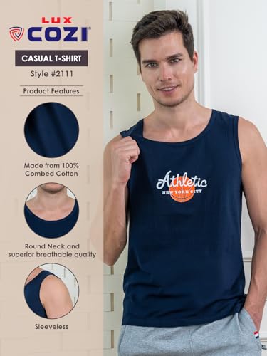 Image of Lux Cozi Men's Cotton Printed Regular Fit Vest