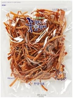 Korean Snack Dried Squid Snack 230g – High-Protein Dried Seafood, Soft & Easy to Eat, Low-Fat, Seasoned Squid Slices, Pack of 1 꽃보다오징어 슬라이스