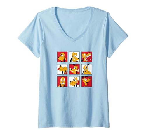 T-shirt col en V Womens Pluto Grid of Emotions en coton