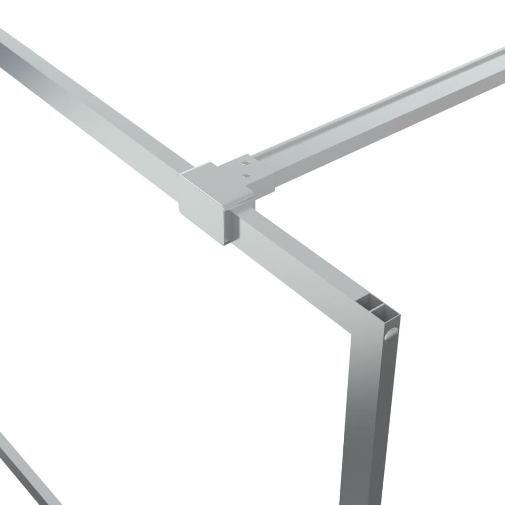 Moderna mampara de ducha de cristal templado de seguridad de 5 mm con marco de aluminio, plata, 80 x 195 cm, transparente