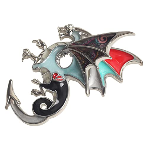Image of WEVENI Alloy Fantasy Dinosaur Dragon Brooch Enamel Pins for Women Lady Girl Fashion Jewelry Gift