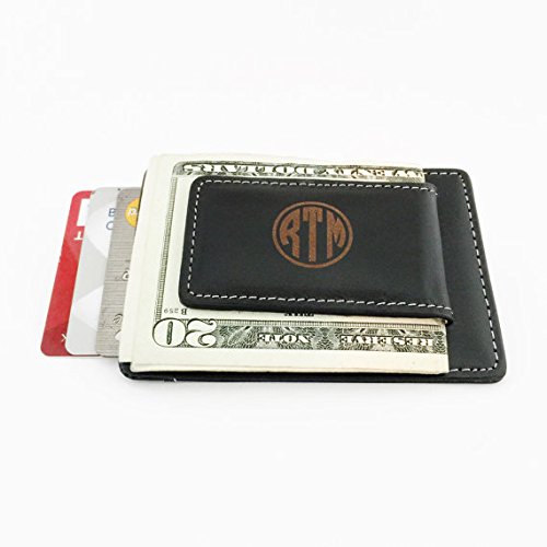 Leather Money Clip Wallet Monogrammed2