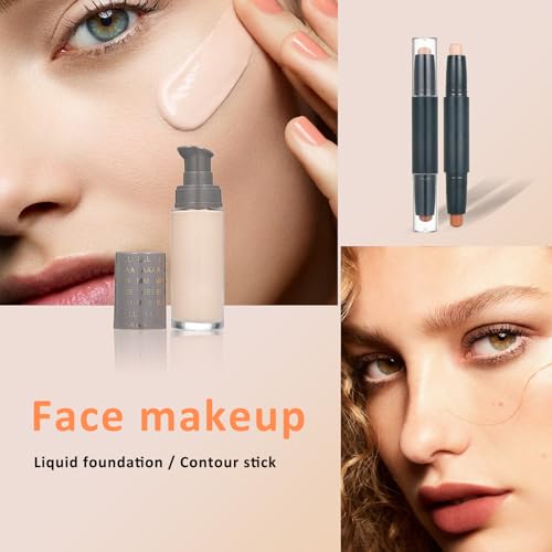 All-in-One-Makeup-Kit-for-Women-Full-Kit-Includes-EyeshadowFoundationEyelinerMascaraEyebrow-pencilContour-Stick-Makeup-Brush-Makeup-Sponge-Make-Up-Gift-Set-for-Women-Teens