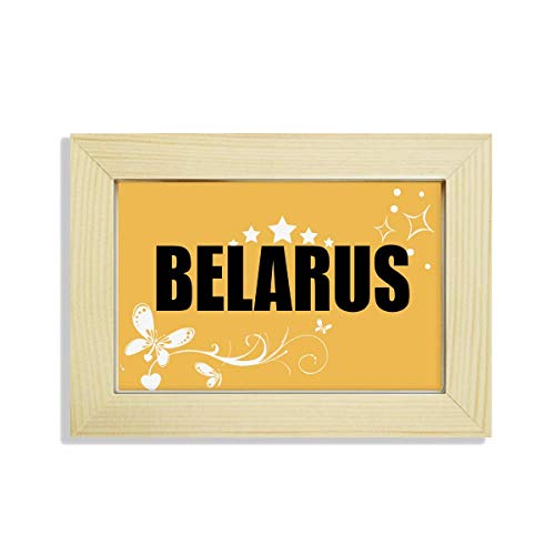 Marco de fotos de madera de Belarús con diseño floral para decoración de escritorio elegante 2