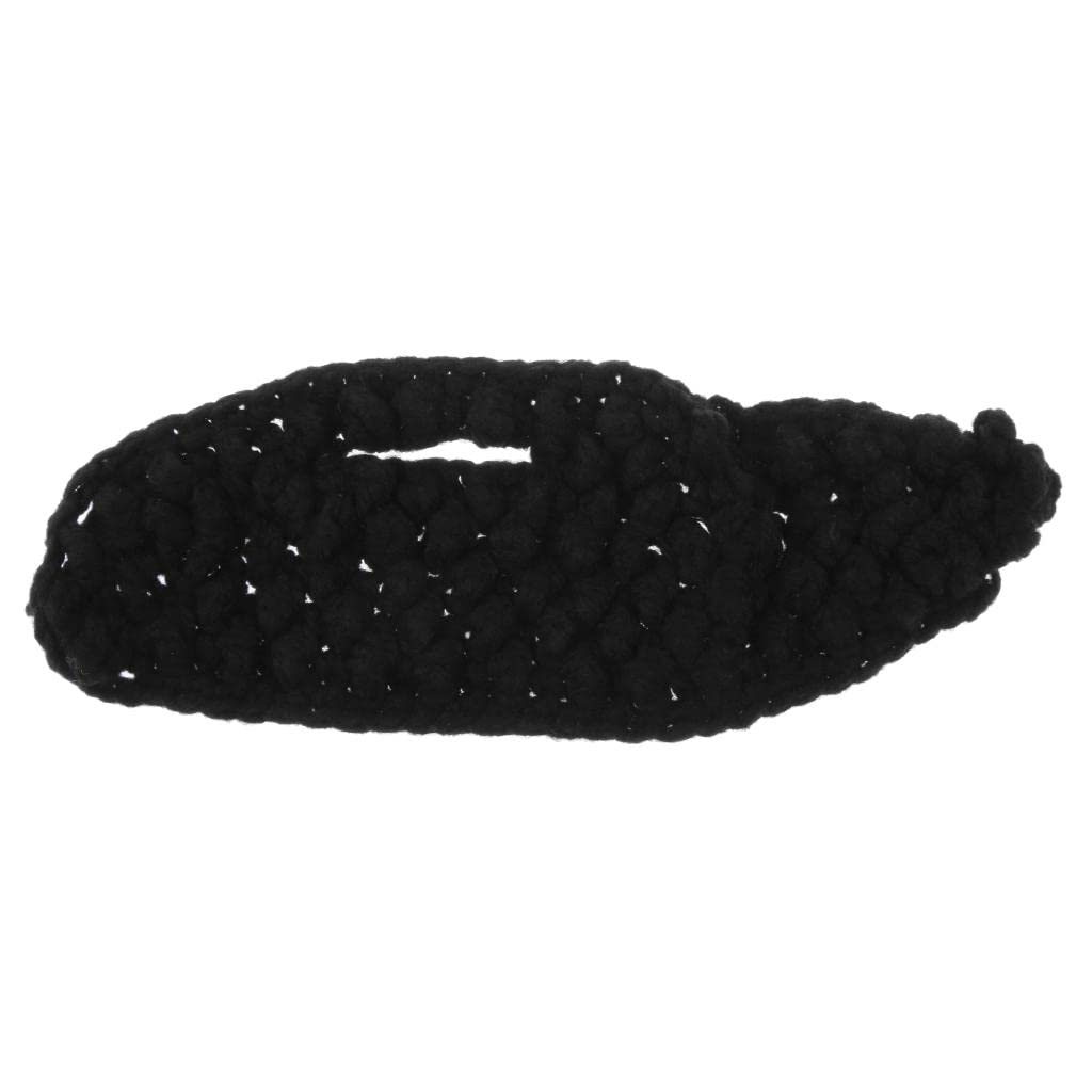2xUnisex Knit Bearded Hat Handmade Wig Winter Warm Ski Mask Beanie Adult Black| Streetwear | Aesthetic | Casual-image-21