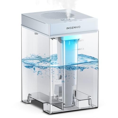 INSENVO Humidifier 7.5L for Large Bedroom, Top Fill& Anti-leak Design ...