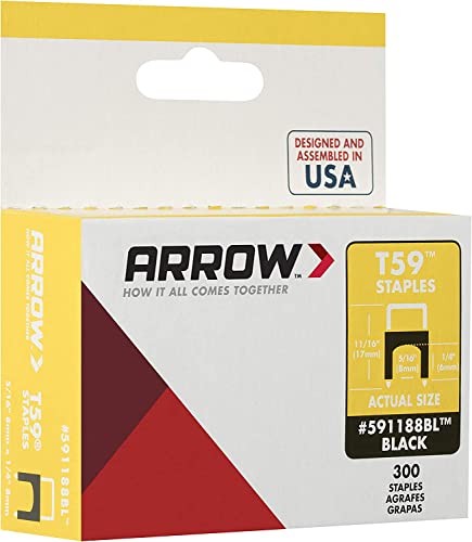 Arrow 591188Bl T59 Insulated Black 1/4-Inch By 5/16-Inch, 1/4 Inch X 5/16 Inch, 300 Count #TOP4
