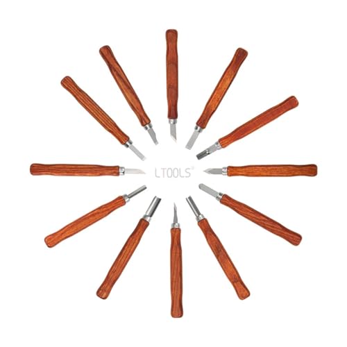 Juego de 12 cinceles para tallado en madera miniatura 6
