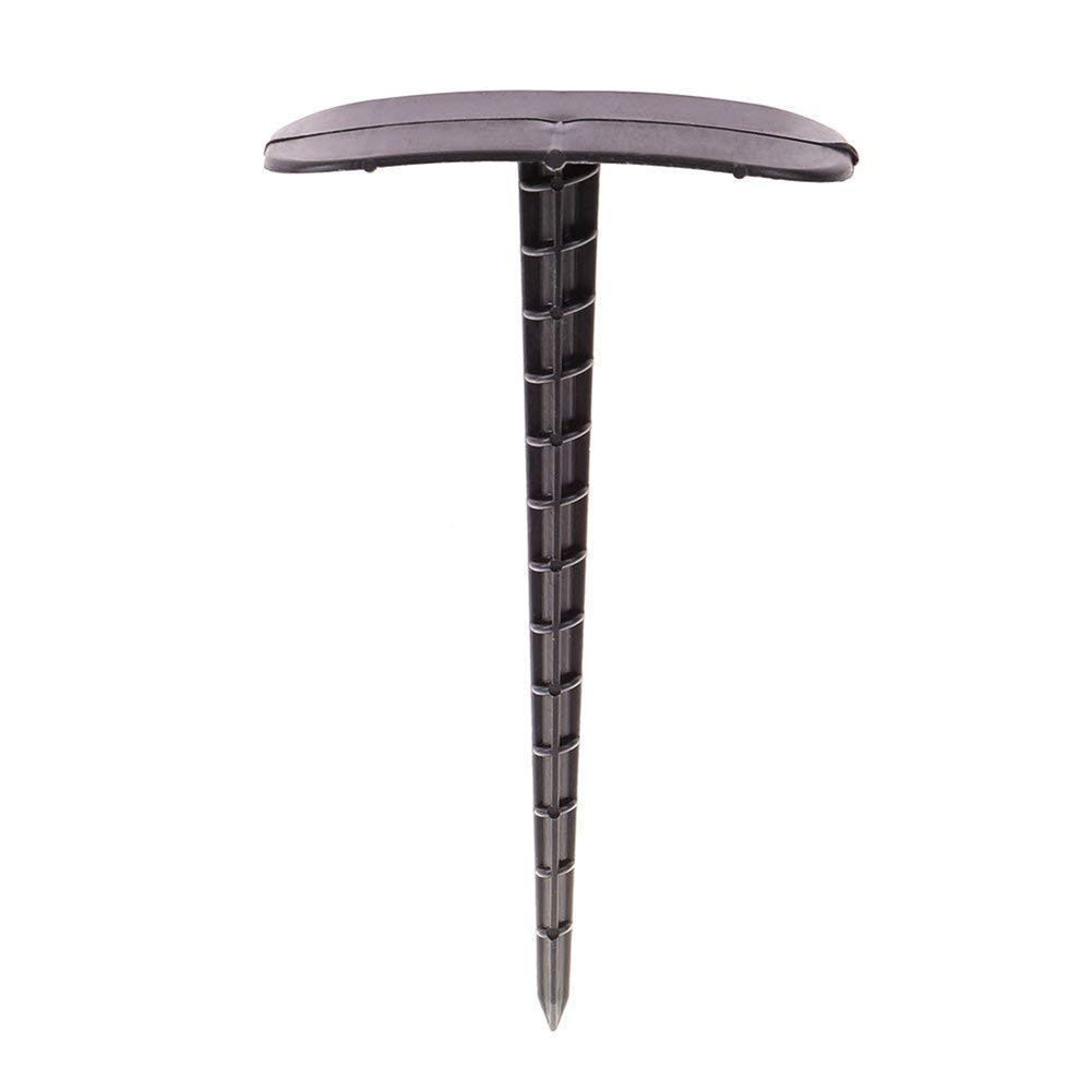 Picchetti di Ancoraggio Lunghi, Ancoraggioper Giardino, Chiodi Ancoraggio per Fissare teloni di Copertura Protezione per Raccolti, Nero, 14CM (Size : 100PCS)