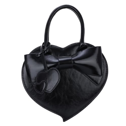 KUANG! Women's Bowknot Tote Purse Shoulder Bag Heart Crossbody Pu Leather Top Handle Handbag for Women
