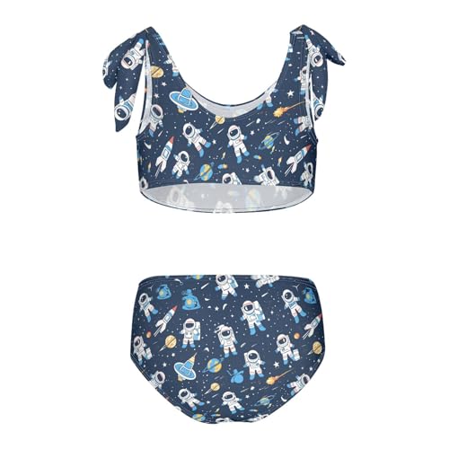 Wusikd Cartoon Astronauts Girls Swimsuits Two Piece Spaces Swimwear Bikini Set for for Girls Size 3T2