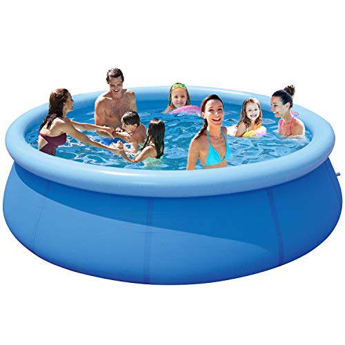 QNTICH Swimming Pool for Family Kids and Adults - 12ft 35in Outdoor Pools Above Ground Easy Set Swimming Pool Kids Pools Inflatable Pool for Kiddie/Toddler Use in Garden, Backyard Outdoor Pool