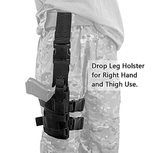 Depring Universal Drop Leg Holster Tactical Pistol Gun Thigh Holster For Most Compact Medium Full Size Handgun #TOP5