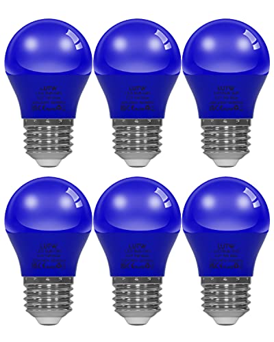 LUTW Ampoule LED Couleur Bleue E27, 5W Équivalent Incandescence 40W, G45 Mini Globe Ampoule...