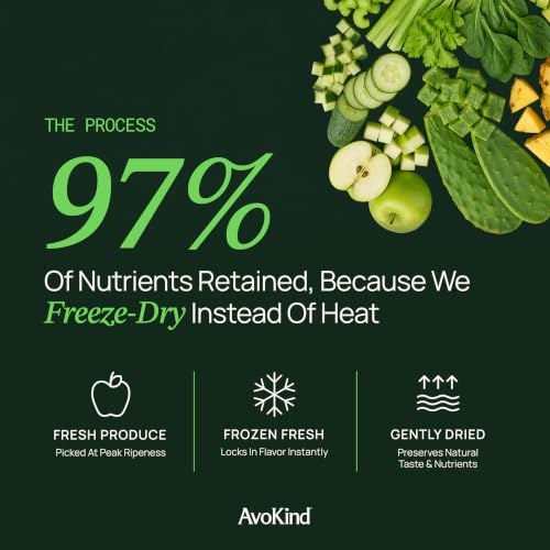 AvoKind Green Smoothie Mix, Freeze-Dried Whole Food Greens Powder - image 7