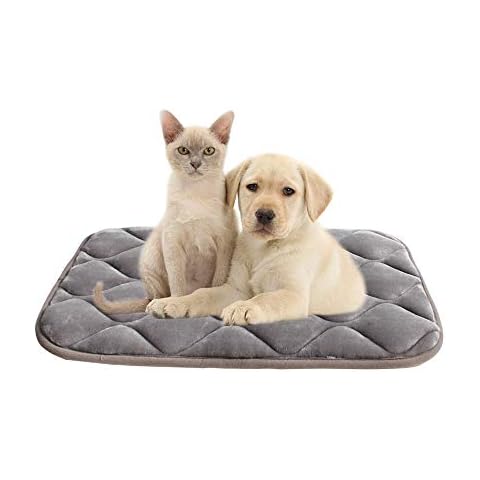 Dog Crate mat ,Dog Bed Mat ,Dog Mattress with Anti-Slip Bottom for Pet Cats ,Dogs (60×45cm(Pack of 1), Sliver Gray) Cover