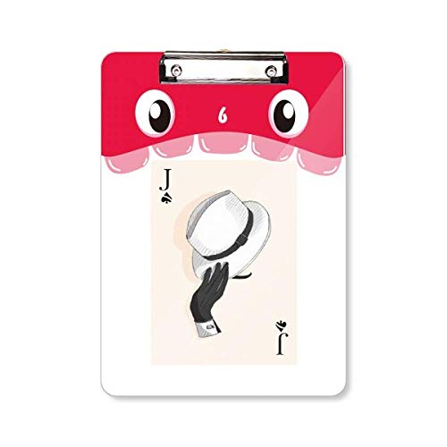 Porte-bloc A4 Spade J rigide design cartes à jouer support écriture pince métallique