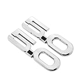2Pc 2015-2020 5.0 Liter Engine Emblem Driver & Passenger Side 3D Badge Nameplate Sticker Replacement for FR3Z-16098-AA (Chrome Black)