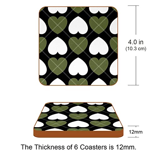 Dessous de verre carrés antidérapants et faciles à nettoyer - 4