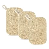 NATÜRLICHER LUFFA SCHWAMM PEELING KÖRPER WÄSCHER (3 STÜCK), AUS UMWELTFREUNDLICHEM UND BIOLOGISCH ABBAUBAREM DUSCH-LUFFASCHWAMM, PERFEKT FÜR KÖRPERPFLEGE, DEKO, KÜCHE SCRUBBER UND LUFFA SEIFE