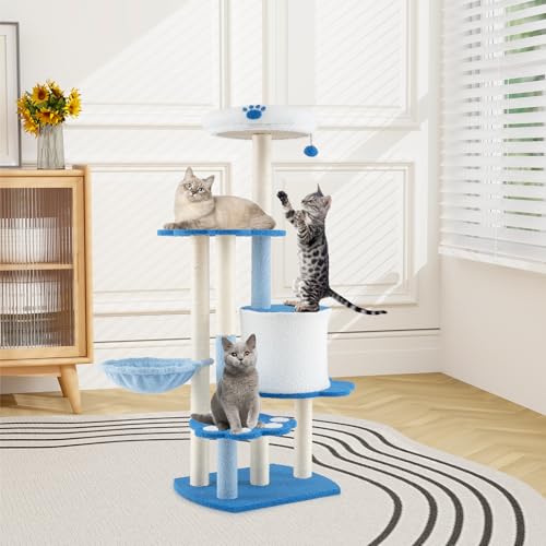 Tangkula Torre para Gatos con Colchoneta y Rascador, 54 in miniatura 3