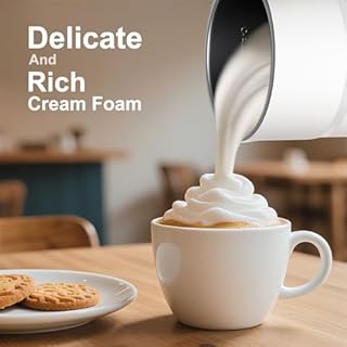 Milk Frother, Milk Frother Electric, Coffee Frother, Frother, Milk Steamer, Hot Chocolate Maker, Milk frothers, Velvetiser (White)