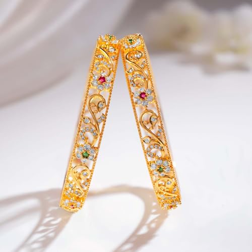 Image of Rubans Bangles Set of 2 Traditional Festive Jewellery Gift for Women & Girls