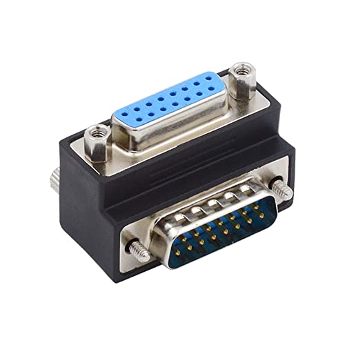 Adaptador Conector DB Ángulo 90° Macho a Hembra 15 pines miniatura 5