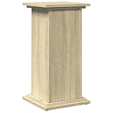 Geecher Espositore Portaoggetti, Colonna Espositiva 31x30x60 cm in Truciolato Rovere Sonoma con Anta e Due Scomparti, per Soggiorno Ufficio Negozio