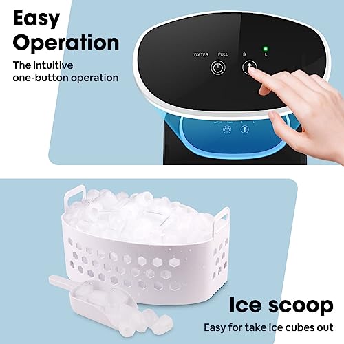 Ice Maker Portable Countertop 22LBS Bullet Ice Cube Self Cleaning for Home Kitchen - Thumbnail 4