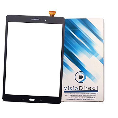 Visiodirect Vitre ecran Tactile pour Samsung Galaxy Tab A (2018) Taille 10.5' SM-T590 SM-T595 Noir