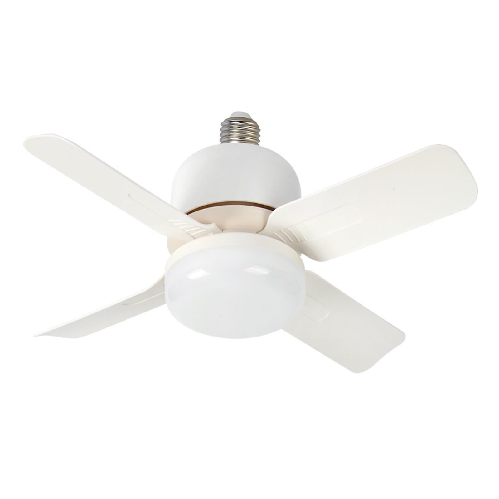 KOESRXNQW Mini Fan lamp Screw Mouth mini Bedroom Study Silent Model Quiet Cooling(Milk White)